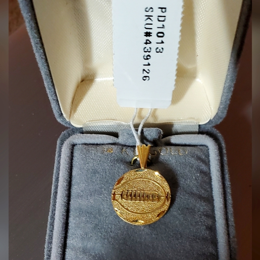 14K Gold Basketball Charm For Adult Teen Tween Unisex NWT